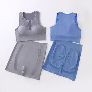 Yoga <b>Suit</b> Bicycle <b>Shorts</b> Sportswear Fitness Exercise <b>Suit</b> <b>Women's</b> 2-piece Set <b>Women's</b> <b>Short</b> Yoga <b>Suit</b> <b>Short</b> Sleeve Yoga Set - Product Image 2