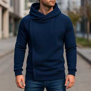 Sudadera con cremallera lateral para hombre |   Sudadera con Capucha Casual de Otoño Invierno |   Chaqueta de Manga Larga - Product Image 1