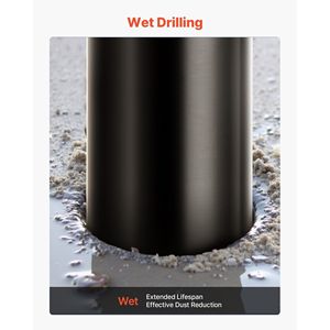Punta da trapano di alta precisione da 3-1/2 pollici per muratura e cemento, profondità di foratura 14 pollici, filettatura interna 1-1/4 In-7, per foratura a umido - Product Image 3