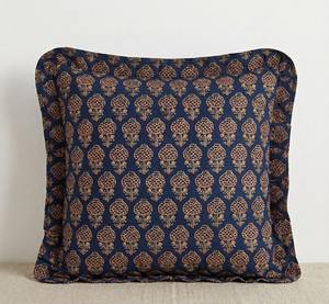 Fundas de Almohada 100% Algodón con Estampado de Bloques, Hechas a Mano, Decorativas, Florales, Vintage, con Volantes - Product Image 1