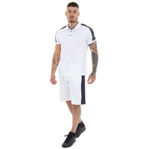 Tenue de jogging pour hommes, ensemble deux pièces 100% coton, t-shirt et short avec logo imprimé personnalisé, collection d'été - Product Image 2