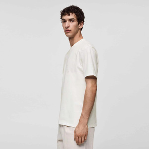 New Arrival <b>Men's</b> White O-Neck Short Sleeve T-Shirt Regular Fit Casual Jersey Cotton Solid Color Blank Design - Product Image 5
