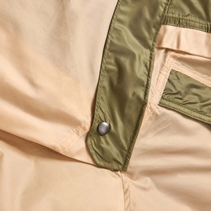 Veste Anorak Homme Color Block à Capuche, Pull-over Demi-Zip Coupe-Vent Style Urbain avec Poche Avant en Polyester et Nylon - Product Image 4