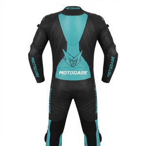 Combinaison de moto en cuir sur mesure de qualité supérieure MotoCP Racing 1 pièce, équipement de conduite avec bosse niveau 2 CE, fabriquée sur mesure - Product Image 2
