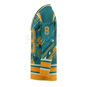 Uniforme de equipo personalizado con estampado por sublimación, camiseta de hockey sobre hielo para sesiones de práctica, partidos de liga y eventos deportivos - Product Image 3