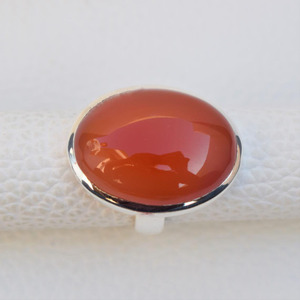 Magnifique bague en cornaline naturelle, argent 925, bijoux en pierres précieuses faits à la main, bague unisexe - Product Image 4