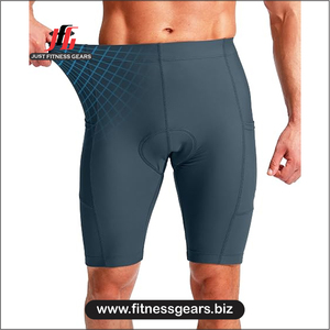 High Performance Eco-Friendly Breathable Spandex/Polyester <b>Cycling</b> <b>Shorts</b> Customizable Options Men-<b>Padded</b> Comfort Quick Dry - Product Image 1