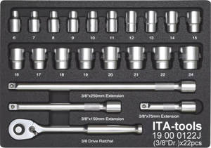 Juego de llaves de tubo de 1/2 pulgada, 25 piezas - Product Image 4