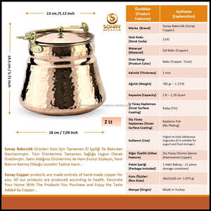 Récipient de stockage alimentaire de cuisine antique en cuivre martelé fait à la main, personnalisé avec des décorations de vaisselle en cuivre pur antique, boîte à provisions - Product Image 4