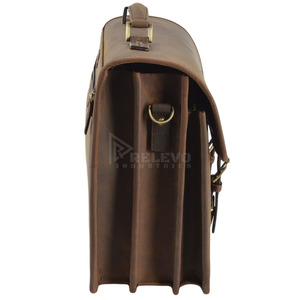 Nouvelle conception, étui pour ordinateur portable en cuir véritable et nylon, 13-15 pouces, grande capacité, sac de voyage sportif de plein air, sac d'affaires de luxe personnalisé - Product Image 4