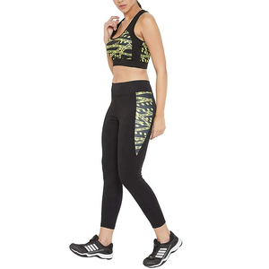 Women's Plus Size Plaid Breathable Eco-Friendly Yoga Activewear <b>Set</b> Crop Top & Jacket Four-Way Stretch Gym Fitness - Product Image 2