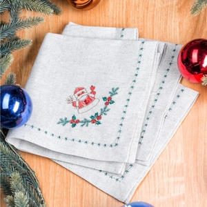 Serviette de cuisine tissée avec motif de Noël, broderie, douce et à séchage rapide, 100% coton, design personnalisable pour une utilisation en cuisine - Product Image 3