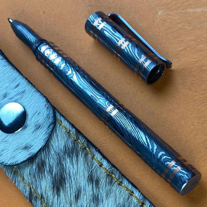 Bolígrafo de Oficina de Acero de Damasco Premium, Instrumento de Escritura Elegante Hecho a Mano para Reuniones, Regalos Corporativos y Escolares - Product Image 5