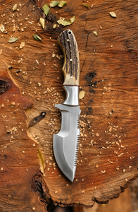 Couteaux de survie faits main pour le camping en plein air, en acier inoxydable avec manche en bois et étui en cuir, lame D2 pour la chasse, qualité DIY - Product Image 5