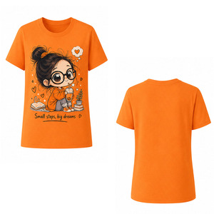 T-shirt à imprimé graphique pour femmes, chemise personnalisée imprimée, coton doux, col rond, streetwear décontracté, haut pour l'été, fitness, vêtements de tous les jours - Product Image 5