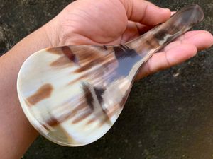 Traditional Chinese <b>Shell</b> Spoon With <b>Mirror</b> Polish Long Handle Durable Design For Presents - Product Image 3