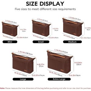 Organizer Leggero per Borsa con Tasche Multiple e Cerniera, Divisori per Borsa da Donna, Inserti Protettivi per la Privacy - Product Image 3