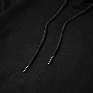 Sweat-shirt à capuche zippé noir pour homme, coupe classique, broderie main, uni, décontracté, pour l'automne, 100% coton, anti-boulochage, ODM - Product Image 4