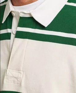 เสื้อโปโลชาย เสื้อรักบี้ผ้าฝ้ายผสมใยไผ่ เสื้อยืดชายแบบสั่งทำ เสื้อโปโลชายรักษ์โลก เสื้อโปโลแขนยาวแบบยั่งยืน - Product Image 4