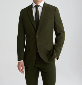 Costume d'affaires sur mesure pour hommes vert foncé à un bouton – Blazer et pantalon vert foncé de qualité supérieure au design moderne pour hommes - Product Image 5