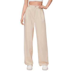 Pantalon long décontracté taille haute pour femme avec poches – Nouvelle collection – Prix abordable – Idéal pour l'extérieur - Product Image 1