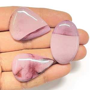 Cabujones de Jaspe Mookaite Rosa Natural - Piedras Sueltas de Mookaite con Reverso Plano para Joyería, Colgantes y Manualidades - Product Image 2