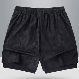 2026 Fashion Style Men Gym Shorts Drawstring Knitted Solid Casual <b>Mid</b> Quick Dry Running Workout Training Fitness Sports Shorts - Product Image 1