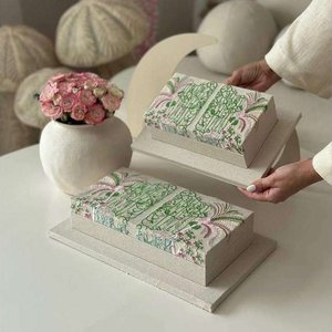 Caja de Joyería de Tela de Algodón de Lujo Hecha a Mano con Bordado de Arte Indio Exótico para Toda Ocasión, Tamaño y Logotipo Personalizables, Arte y Artesanía - Product Image 4