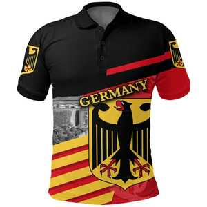 Camiseta de Fútbol de Alemania para Hombre, Manga Corta, Cuello Camisero, Impresión por Transferencia de Calor, Transpirable, Absorbe la Humedad, Corte Regular, con Botones - Product Image 4