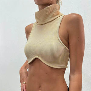 เสื้อกล้ามครอปท็อปผู้หญิงคุณภาพพรีเมียม เนื้อผ้าริบ ระบายอากาศได้ดี ยืดหยุ่น แห้งเร็ว รับสกรีนโลโก้และออกแบบชุดโยคะตามสั่ง - Product Image 1