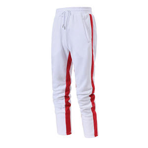 Pantalones deportivos casuales de poliéster amarillo para hombre, con forro polar, antipilling, cintura elástica con cordón, tiro medio, ligeros, para otoño - Product Image 2