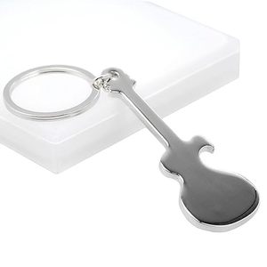 Porte-clés ouvre-bouteille en forme de guitare, porte-clés en métal, ouvre-bouteille portable, cadeau - Product Image 2