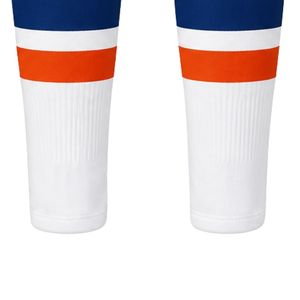 Men White <b>Orange</b> Hockey <b>Socks</b> Polyester Athletic Sports <b>Socks</b> Team Uniform Wear Long <b>Socks</b> Training Game Apparel Performance - Product Image 3