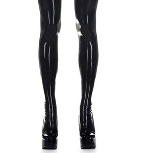 Women's <b>Black</b> Opaque Pantyhose With White Bow Detail Full Length Seamless Knitted Tights All Seasons Daily Wear - Product Image 2