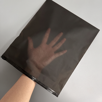 Sacs d'emballage en plastique refermables pour vêtements, en CPE noir mat givré, en stock, pour t-shirts, pantalons, sous-vêtements, chaussettes