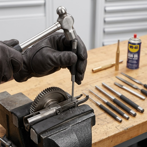 Jeu de poinçons à longue portée 5 pièces |   Acier au carbone |   Extra long 8 pouces |   Précision de préhension moletée |   Kit d'outils pour la réparation du métal et du bois - Product Image 2