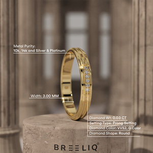 14K Solid Gold Multi Band Lab Grown Diamond Ring Minimalist Layered <b>Wedding</b> Band for Women - Product Image 5