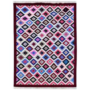 Tapis Dhurrie en coton fait à la main Style minimaliste Design à tissage plat pour chambre, hall, salon Disponible en tailles 5x8 9x12 - Product Image 1