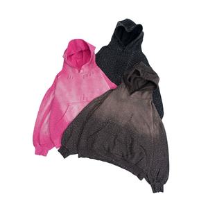 Sudaderas con Capucha Personalizadas para Hombre, Manga Larga, Lavado Desteñido al Sol, con Pedrería, Alta Calidad, 100% Algodón, Ropa de Invierno, Venta al Por Mayor - Product Image 1