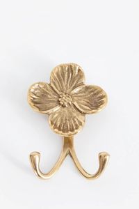 Vintage Brass Bow and Flower Wall Hook Decorative Metal Clothes Hook Key Holder Towel <b>Robe</b> <b>Coat</b> Hat Bag Hanger Wall Mounted - Product Image 6