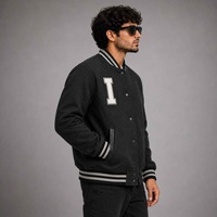 Veste de baseball Letterman OEM personnalisée en laine avec manches en cuir, veste d'équipe universitaire pour hommes et femmes, broderie de logo, veste universitaire
