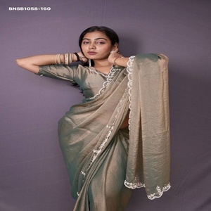 ผ้ามอส NC คุณภาพพรีเมียมสวยงาม พร้อมชุดส่าหรี-เสื้อปักลายด้วยมือ คอลเลคชั่นแฟชั่นผู้หญิง ผลิตโดยผู้ผลิตผ้าส่าหรี Saree Love - Product Image 1