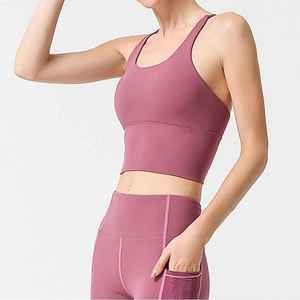Custom <b>Women</b> Yoga Set Sportswear Breathable Eco-Friendly Spandex/Polyester <b>Short</b> Sleeve Solid Pattern Gym Yoga Set - Product Image 5