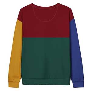 Sudadera Unisex de Forro Polar con Bloques de Color, Cuello Redondo Premium, Estilo Casual Oversize, Ropa Urbana - Product Image 4