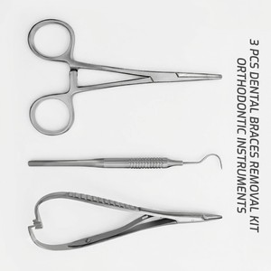 SHAHZIK INTERNATIONAL Kit de 3 Piezas para Remover Aparatos Dentales de Turbina, Alicates de Acero Inoxidable para Ortodoncia Clase I, Agarre Ergonómico - Product Image 1