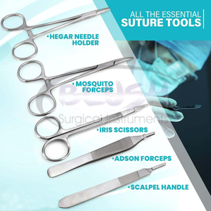 Factory Direct Top Quality Complete <b>Suture</b> Training <b>Kit</b> Medical Students Training Silicone <b>Suture</b> Practice <b>Kit</b> By Blush Surgical - Product Image 2