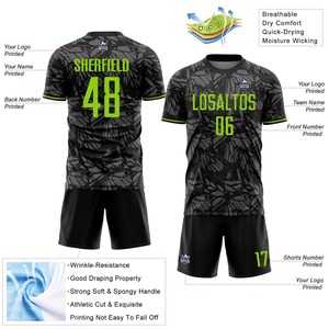 Uniforme de fútbol para hombre, conjunto de camiseta y pantalones cortos, de secado rápido, transpirable, para partidos de fútbol, entrenamiento deportivo, ropa deportiva de equipo - Product Image 6