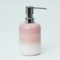 Distributeur de savon cylindrique en céramique, accessoire de salle de bain pour la maison et l'hôtel