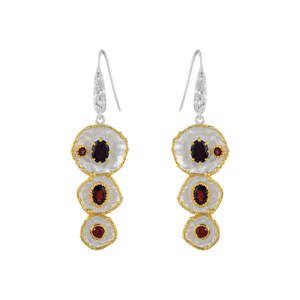 2026 Hottest Latest Design Pure 925 <b>Solid</b> Sterling <b>Silver</b> Natural Garnet Gemstones Handmade Drop <b>Earrings</b> Fine Jewelry For Women - Product Image 1