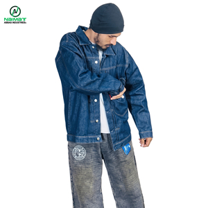 Conjunto de Dos Piezas Naimat Abbas Industries Premium para Hombre: Chaqueta de Mezclilla Azul con Botones y Pantalones Holgados con Lavado Ácido, 100% Algodón, Moda de Invierno - Product Image 3